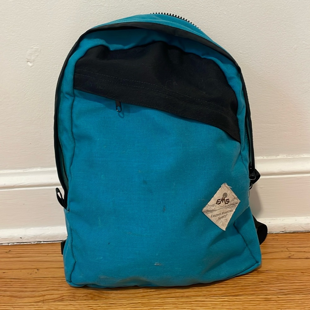 Vintage Teal and Black EMS Backpack